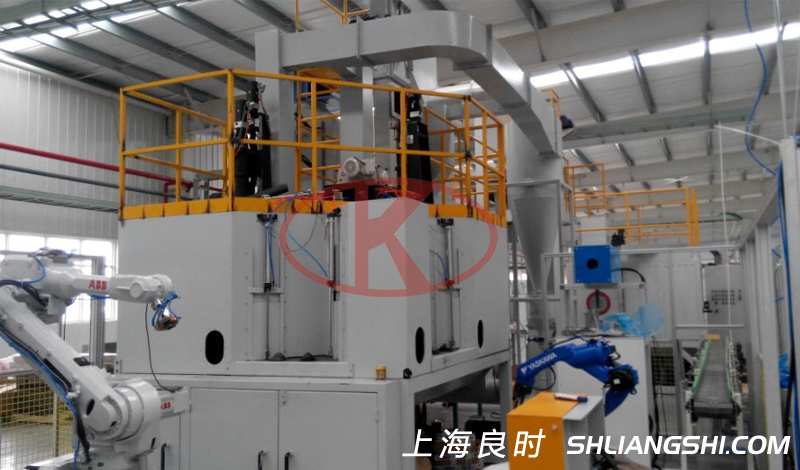 汽車零部件高精度轉臺式自動噴砂機