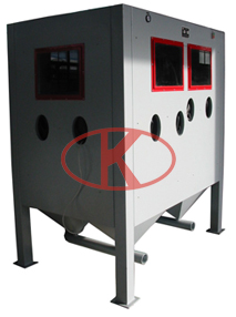 三工位手動(dòng)壓送箱式噴砂機(jī)